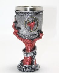 Ejderha Pençesi Tasarımlı 3D Kabartmalı Paslanmaz Çelik Kadeh Bardak