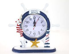 Ahşap Marin Dümenli Saat Model 3