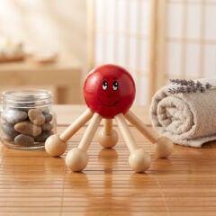 Ahşap Masaj Aleti - Uğur Böceği Tasarımlı - 6 Noktalı
