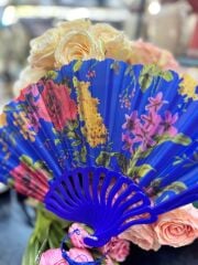 Plastik Desenli Yelpaze