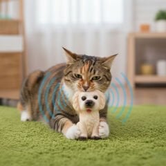 Evcil Hayvan Sesli Köpek Şeklinde Plastik Oyuncak