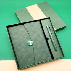 Toptan Özel Kutulu Deri Defter Ve Roller Kalem Seti