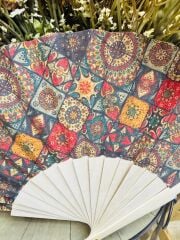 Bambu Çift Taraflı Kadife Yelpaze