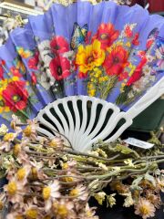 Plastik Desenli Yelpaze