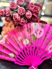 Plastik Desenli Yelpaze