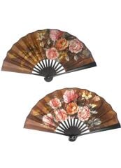 Yelpaze Saten Kraft Çiçekli Model 4