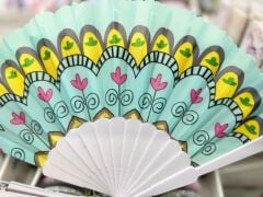 Plastik Desenli Yelpaze