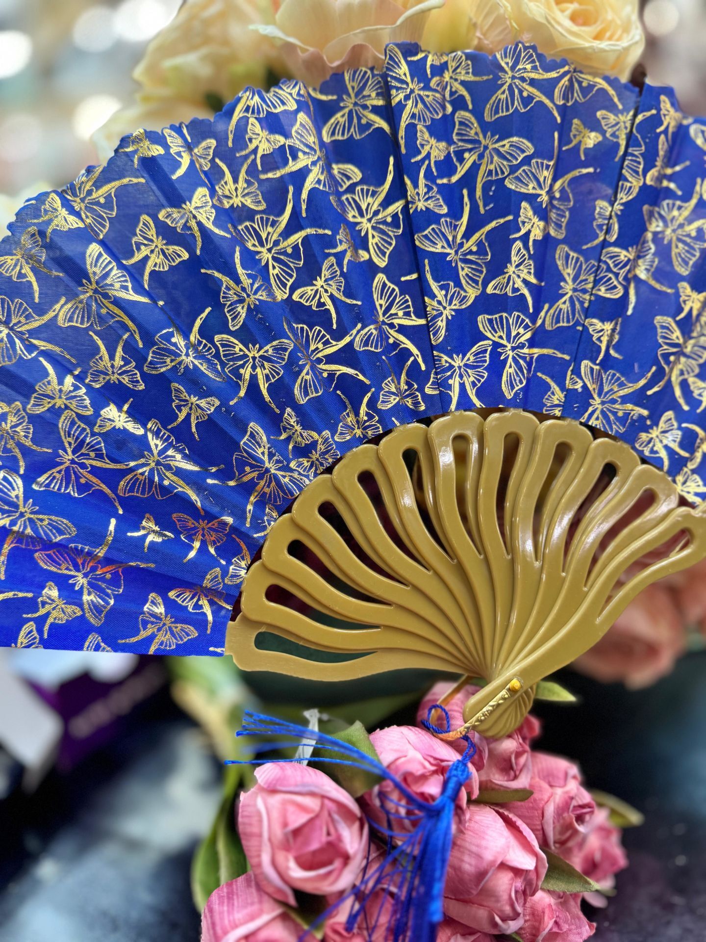 Plastik Desenli Yelpaze