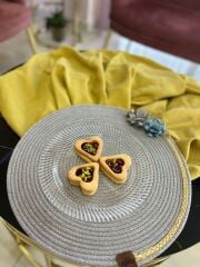 DecoHandy 39cm Çiçekli Jüt Örme Supla Amerikan Servis