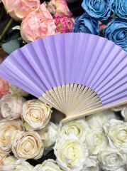 Ahşap Kağıt Yelpaze Mor