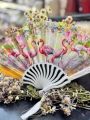 Plastik Desenli Yelpaze