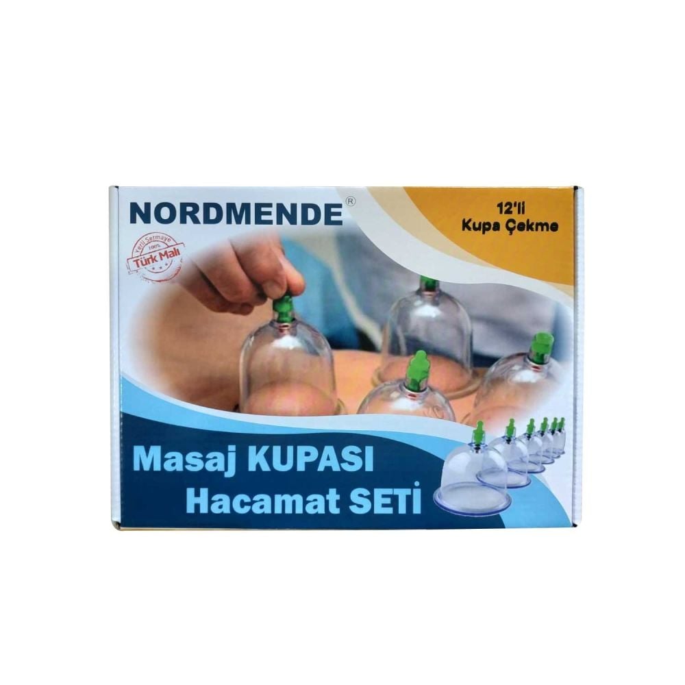 Nais 12&#39;Li hacamat masaj kupa seti