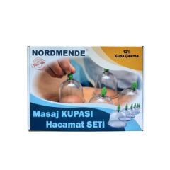Nais 12&#39;Li hacamat masaj kupa seti
