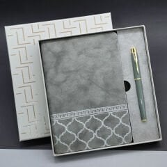 Kutulu Deri Defter Roller Kalem Set