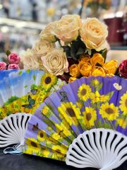 Plastik Desenli Yelpaze