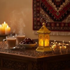 Ramazan Temalı Altıgen Kubbe LED Lamba