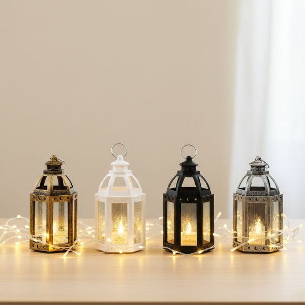 Ramazan Temalı Büyük Altıgen Açık Kubbe LED Lamba