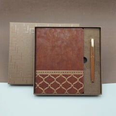 Öğretmenler Günü Hediyesi Kutulu Deri Defter Kalem Seti