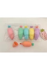 Havuç Tasarımlı Fosforlu Kalem Seti