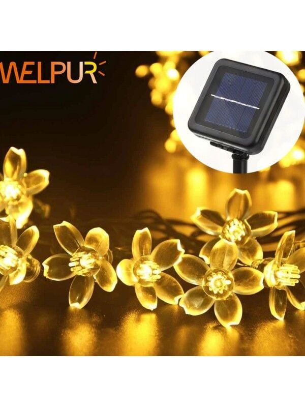 Solar Çiçekli Dekoratif 30 Led Bahçe Lambası