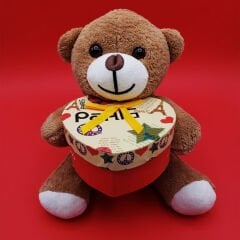 Hediyelik Kahverengi Kutulu Ayıcık