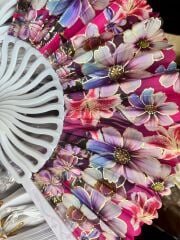 Plastik Desenli Yelpaze