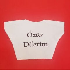 Özür Dilerim Yazılı Peluş Oyuncak Ayı Tişörtü