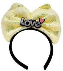 Led Işıklı Love Yazılı Fiyonk Taç