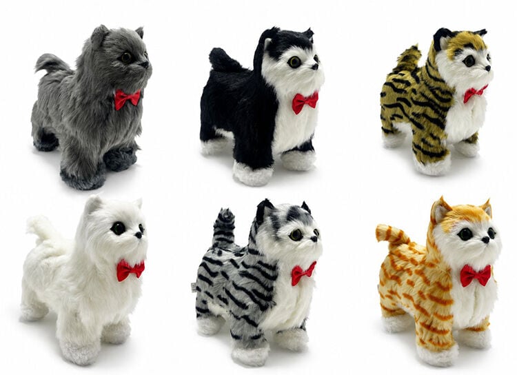 Sesli Hareketli Yürüyen Peluş Kedi Alk3389