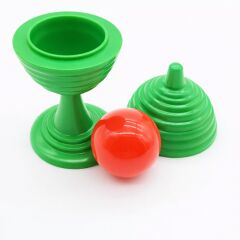 Yeşil Renk Sihirli Kupa Top Kaybetme Oyunu 7 cm