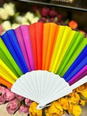 Plastik Gökkuşağı Düz Yelpaze