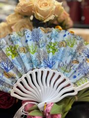 Plastik Desenli Yelpaze