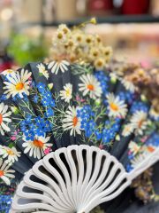 Plastik Desenli Yelpaze