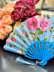 Plastik Desenli Yelpaze