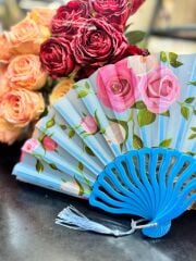 Plastik Desenli Yelpaze