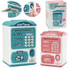 Parmak İzi Görünümlü Elektronik Şifreli Otomatik Kağıt Para Alan ATM Kumbara