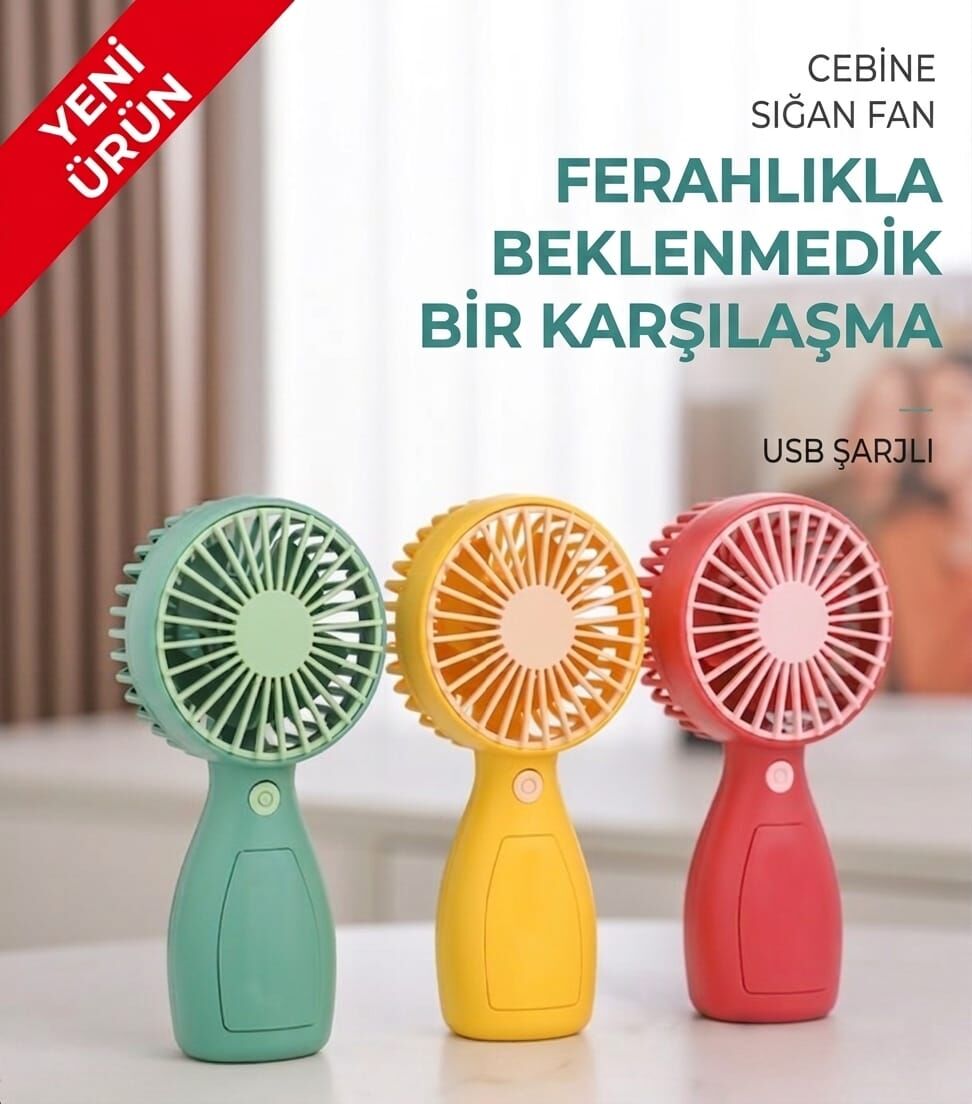 Taşınabilir Şarjlı El Fanı
