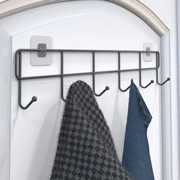 6'lı Yapışkanlı Kapı Arkası Askı