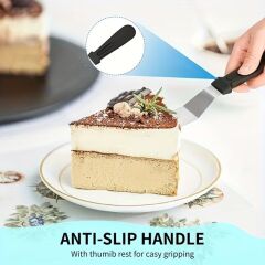 Paslanmaz Çelik L Tipi Pastacı Spatulası – Krema Düzeltme ve Pasta Şekillendirme Bıçağı