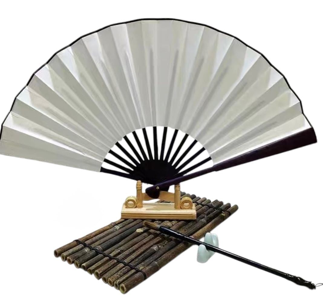 Yelpaze Saten Kraft Beyaz