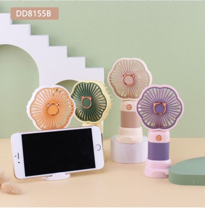 Taşınabilir Şarjlı El Fanı Masa Üstü Telefon Tutmalı