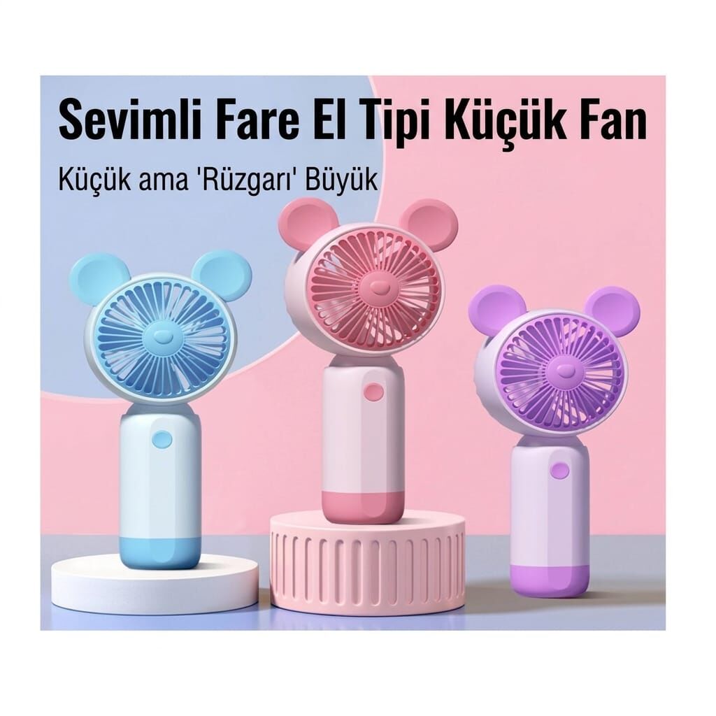 Taşınabilir Şarjlı El Fanı