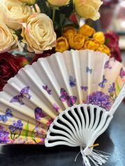 Plastik Desenli Yelpaze