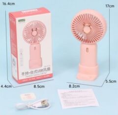 Taşınabilir Şarjlı El Fanı Masa Üstü Telefon Tutmalı