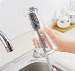 Silikon Uzun Saplı Kavanoz Yıkama Fırçası