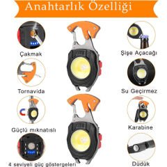 Çok Fonksiyonlu Anahtarlık Kamp Lambası
