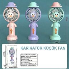 Taşınabilir Şarjlı El Fanı 3 Kademeli