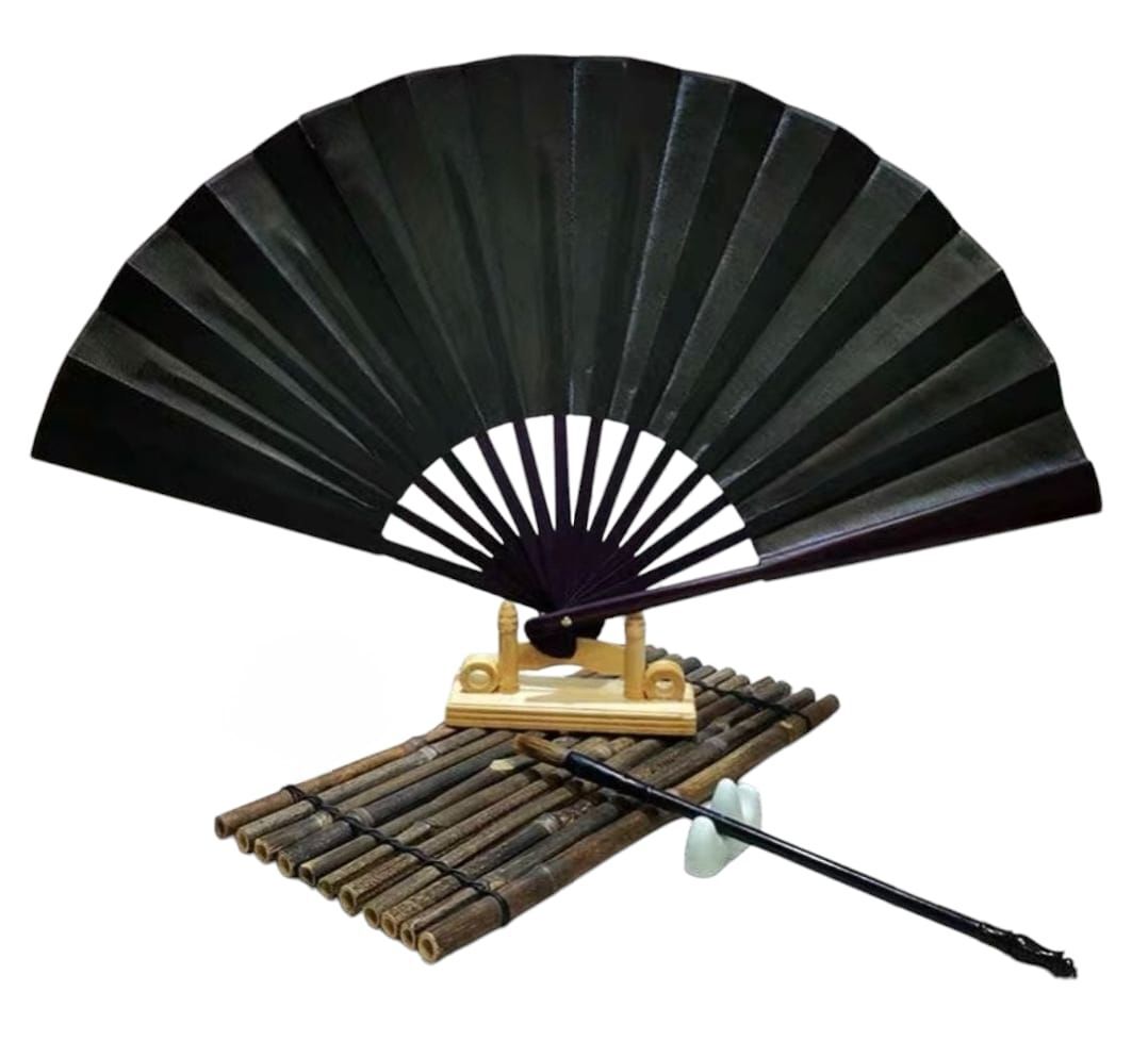 Yelpaze Saten Kraft Siyah