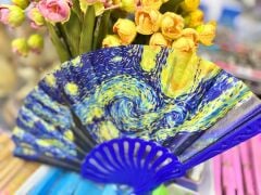 Plastik Desenli Yelpaze