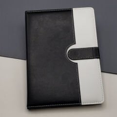 Tarihsiz Ajanda Defter Siyah Beyaz Renk